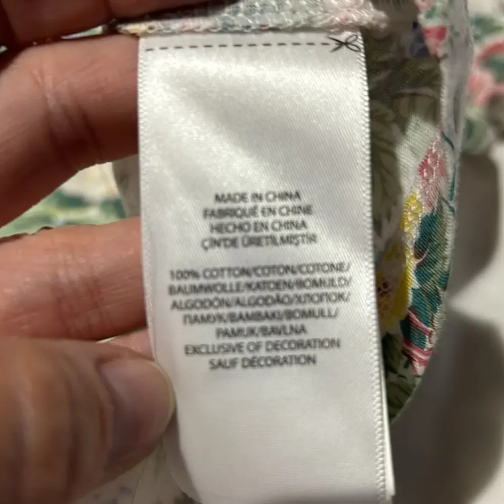 Ralph Lauren 6 💯cotton floral t shirt sage green white pink nwot soft